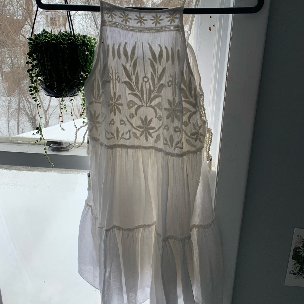 Small white American Eagle halter dress